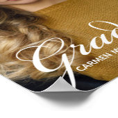 Poster Chic White Script Overlay Graduate Photo Party (Coin)
