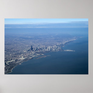 Poster Chicago aérienne