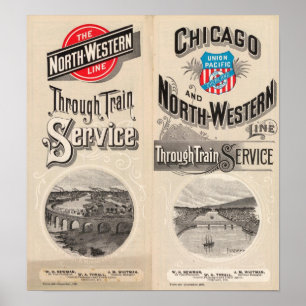 Poster Chicago and North Western Line