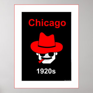 Poster Chicago années 1920 - passpartout