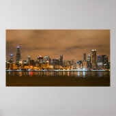 Poster Chicago Bears Skyline (Devant)