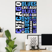 POSTER CHICAGO BLUES (Bureau à domicile)