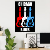 Poster Chicago Blues (Bureau à domicile)