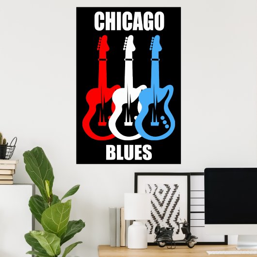 Poster Chicago Blues (Bureau à domicile)