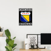 Poster Chicago Bosniaque Américain (Bureau à domicile)