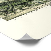 Poster Chicago Elevated Trains, IL Panoramic Map - 1893 (Coin)