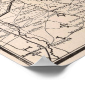 Poster Chicago Grand Trunk Railway Map, 1887 (Coin)