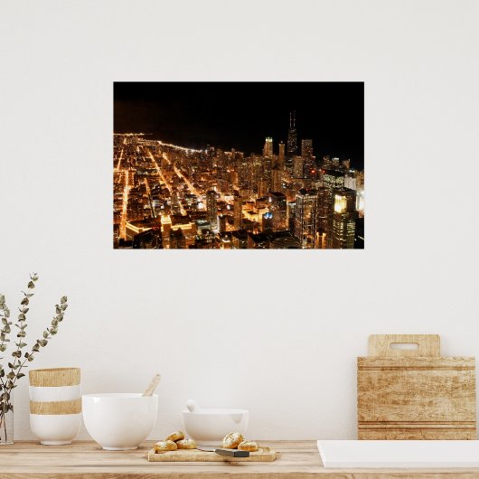 Poster Chicago Hancock Building (Cuisine)