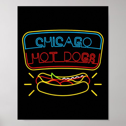 Poster Chicago Hot Dogs And Bbq Condiments  (Devant)