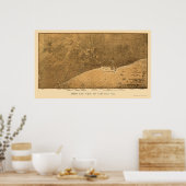 Poster Chicago, IL Panoramic Map - 1892a (Cuisine)