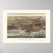 Poster Chicago, IL Panoramic Map - 1892b (Devant)