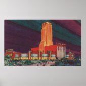 Poster Chicago, IL - Vue du bâtiment General Motors (Devant)