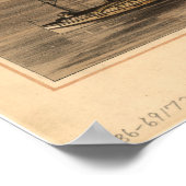 Poster Chicago Illinois 1871 Antique carte panoramique (Coin)