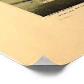 Poster Chicago Illinois 1892 Antique carte panoramique (Coin)