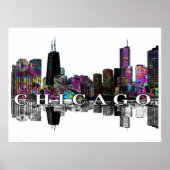 Poster Chicago, Illinois en graffiti (Devant)