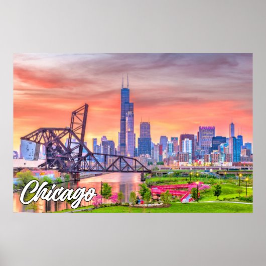 Poster Chicago, Illinois, États-Unis (Devant)