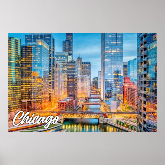 Poster Chicago, Illinois, États-Unis (Devant)