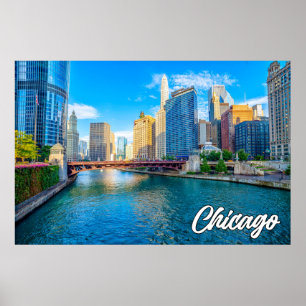 Poster Chicago, Illinois, États-Unis