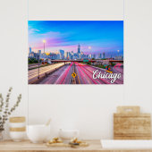 Poster Chicago, Illinois, États-Unis (Cuisine)