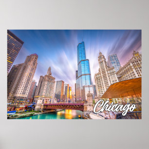 Poster Chicago, Illinois, États-Unis