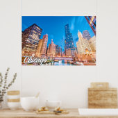 Poster Chicago, Illinois, États-Unis (Cuisine)