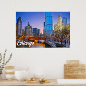 Poster Chicago, Illinois, États-Unis (Cuisine)