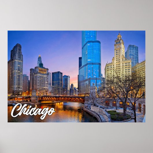 Poster Chicago, Illinois, États-Unis (Devant)