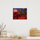 Poster Chicago, Illinois, Fontaine de Buckingham (Cuisine)