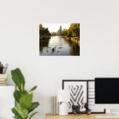 Poster Chicago, Illinois, Rowers dans la lagune de Lincol (Bureau à domicile)