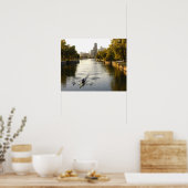 Poster Chicago, Illinois, Rowers dans la lagune de Lincol (Cuisine)