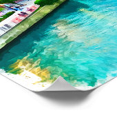 Poster Chicago Illinois Watercolor City View (Coin)