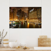 Poster Chicago la nuit (Cuisine)