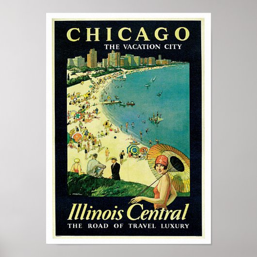 Poster Chicago ~ la ville de vacances (Devant)