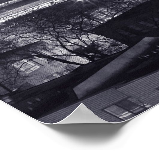 Poster Chicago Par Nuit (Coin)