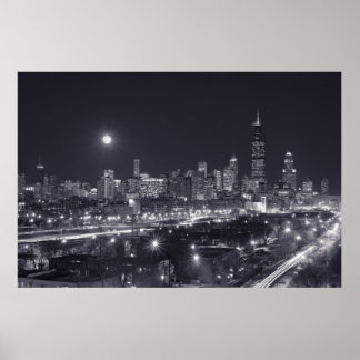 Poster Chicago Par Nuit