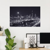 Poster Chicago Par Nuit (Bureau à domicile)