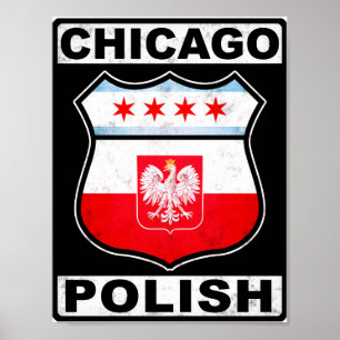 Poster Chicago Polonais Américain