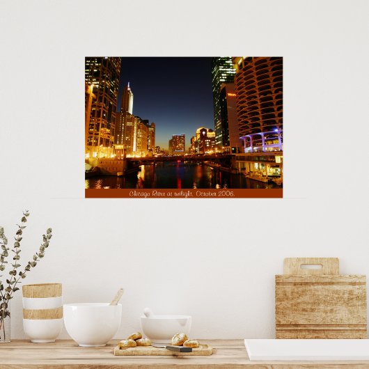 Poster Chicago River à (Cuisine)