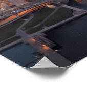 Poster Chicago River et Trump Tower d'en haut (Coin)