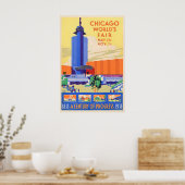 Poster Chicago siècle de progrès - Foire mondiale vintage (Cuisine)