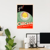 Poster Chicago siècle de progrès - Foire mondiale vintage (Bureau à domicile)