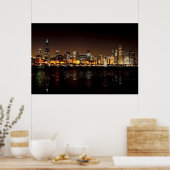Poster Chicago Skyline (Cuisine)