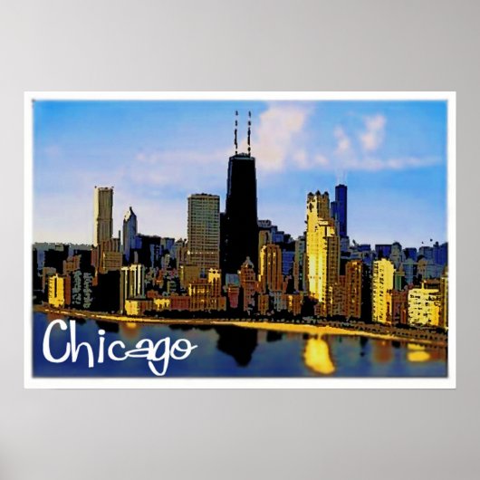 Poster Chicago Skyline (Devant)