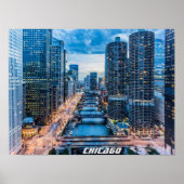 Poster Chicago Skyline (Devant)