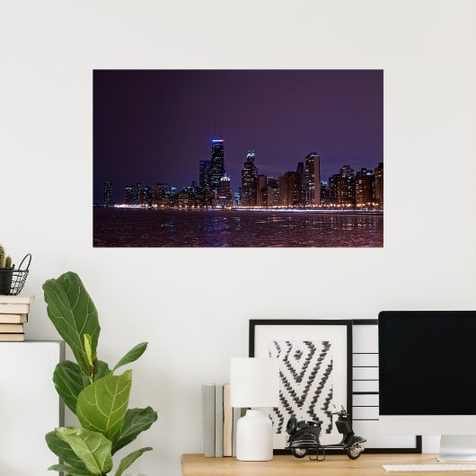 Poster Chicago Skyline (Bureau à domicile)