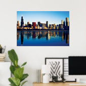Poster Chicago Skyline (Bureau à domicile)
