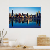 Poster Chicago Skyline (Cuisine)