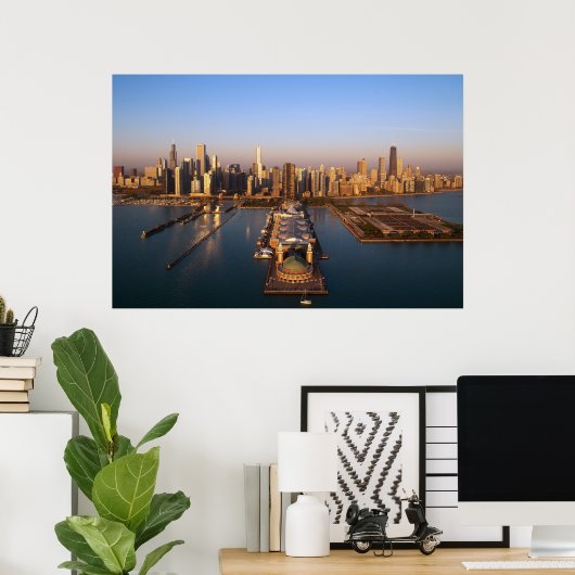 Poster Chicago Skyline (Bureau à domicile)