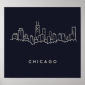Poster Chicago Skyline (Devant)