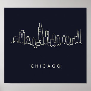 Poster Chicago Skyline